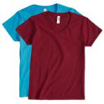 Anvil womens v neck

    4.5 oz. 100% pre-shrunk combed ringspun cotton jersey, Heather colors are poly/cotton blends
    Classic v-neck silhouette
    Double-needle stitched for durability
    "Tear Away" neck tag for comfort

Sizes & Fit

S-2XL. True to size 